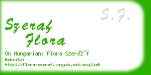 szeraf flora business card